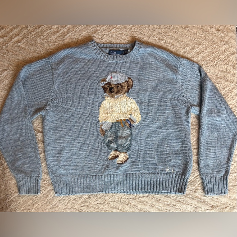 Polo Ralph Lauren Blue Bear Jumper Sweater S